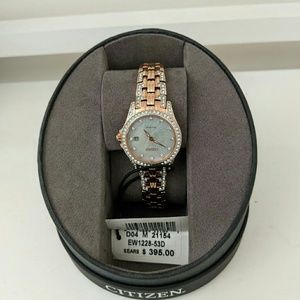 Citizen Silhouette Crystal Watch in Millenial Pink